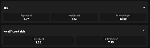 Odds Feyenoord Groningen
