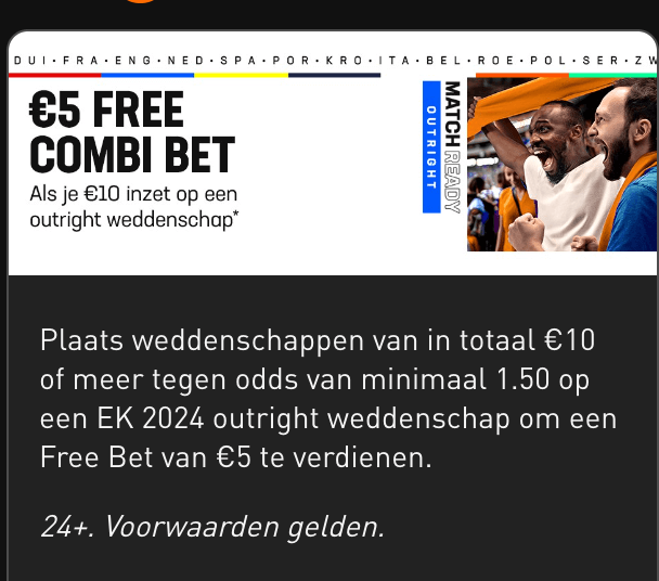 Livescore Bet outright wedden